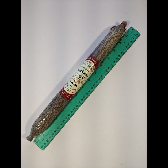 Vintage Cuzin novelty Sausage Shaped Knife Charcuterie wood Made in France - Picture 7 of 8